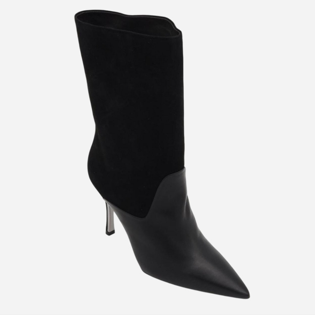 Furla Size 9 Black Leather Ankle Boots